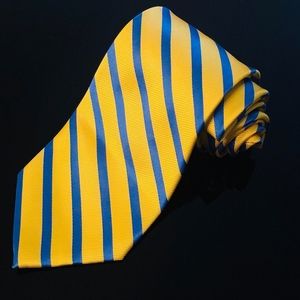 US Polo Assn Men's Silk Yellow Striped Necktie (F)